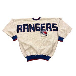 Vintage 90s Legends New York Rangers NHL Spell Out Crewneck Sweatshirt Men's XL